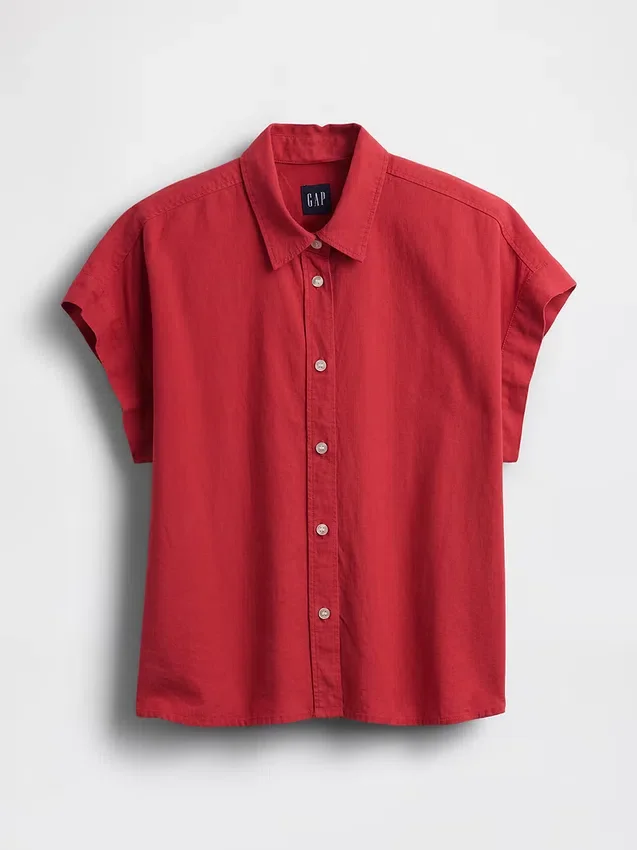 Camisas oversize de mezcla de lino