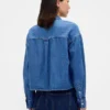 Camisas oversize de mezclilla ultrasuave con dobladillo recto y corte corto