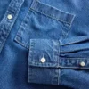 Camisas oversize de mezclilla ultrasuave con dobladillo recto y corte corto