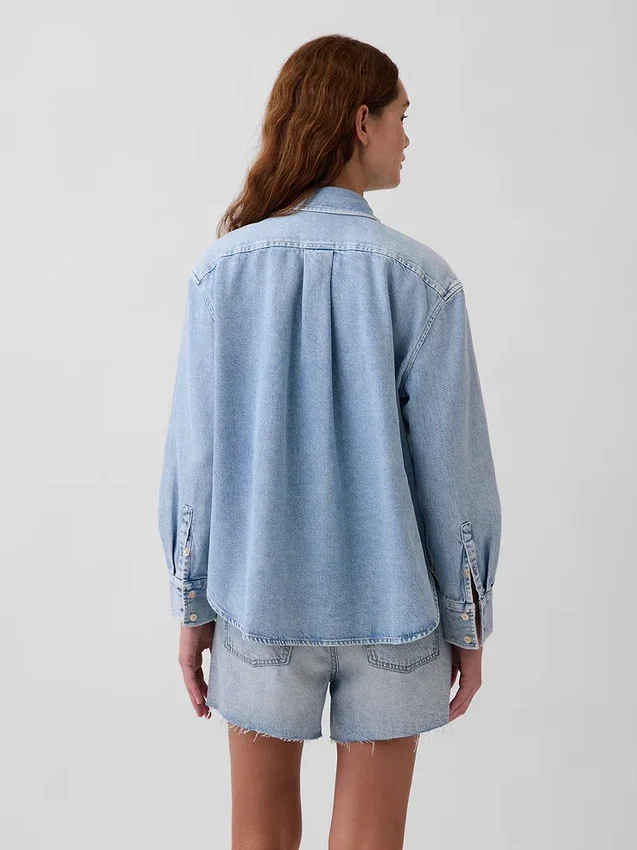 Camisas oversize de mezclilla ultrasuaves