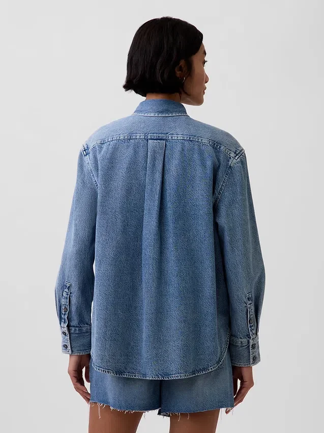 Camisas oversize de mezclilla ultrasuaves