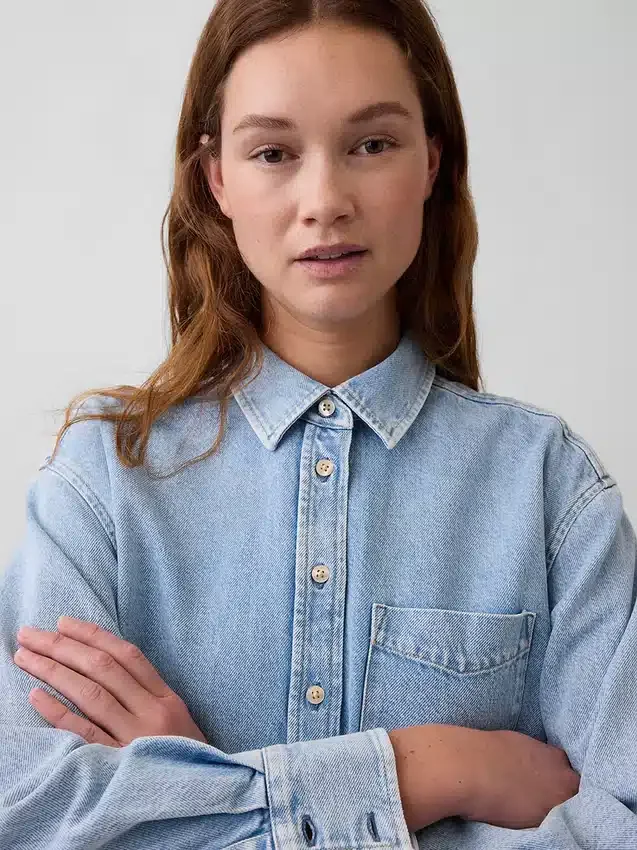 Camisas oversize de mezclilla ultrasuaves