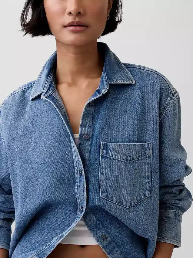 Camisas oversize de mezclilla ultrasuaves
