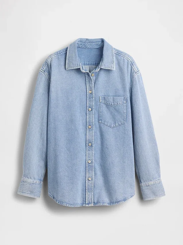 Camisas oversize de mezclilla ultrasuaves