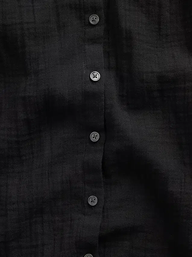 Camisas oversize sin cuello de gasa de algodón