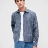 Camisas Oxford de corte relajado y largo corto con dobladillo recto