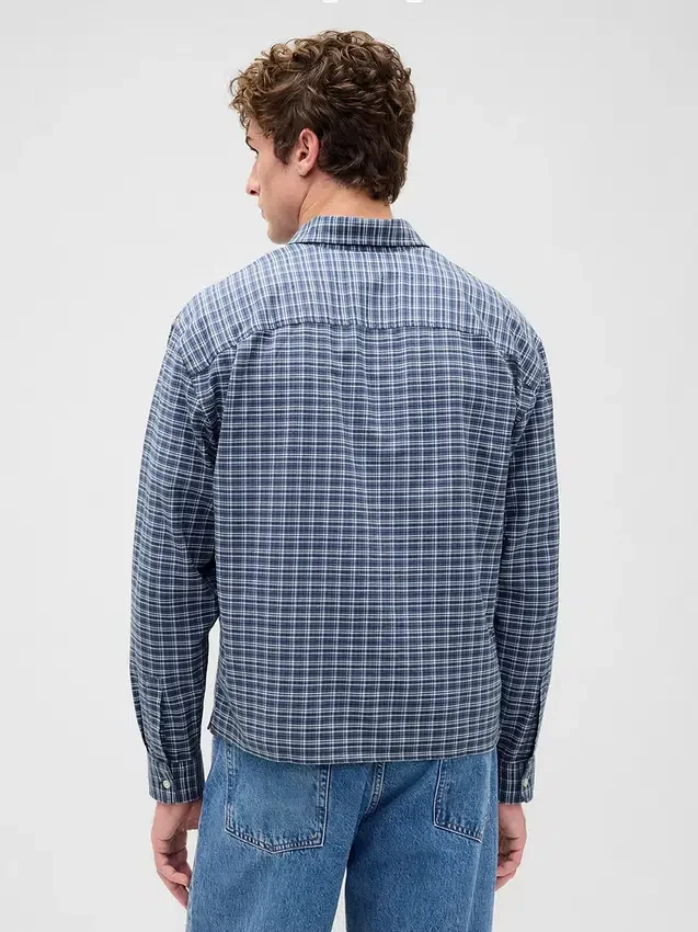 Camisas Oxford de corte relajado y largo corto con dobladillo recto