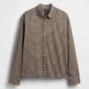 Camisas Oxford de corte relajado y largo corto con dobladillo recto