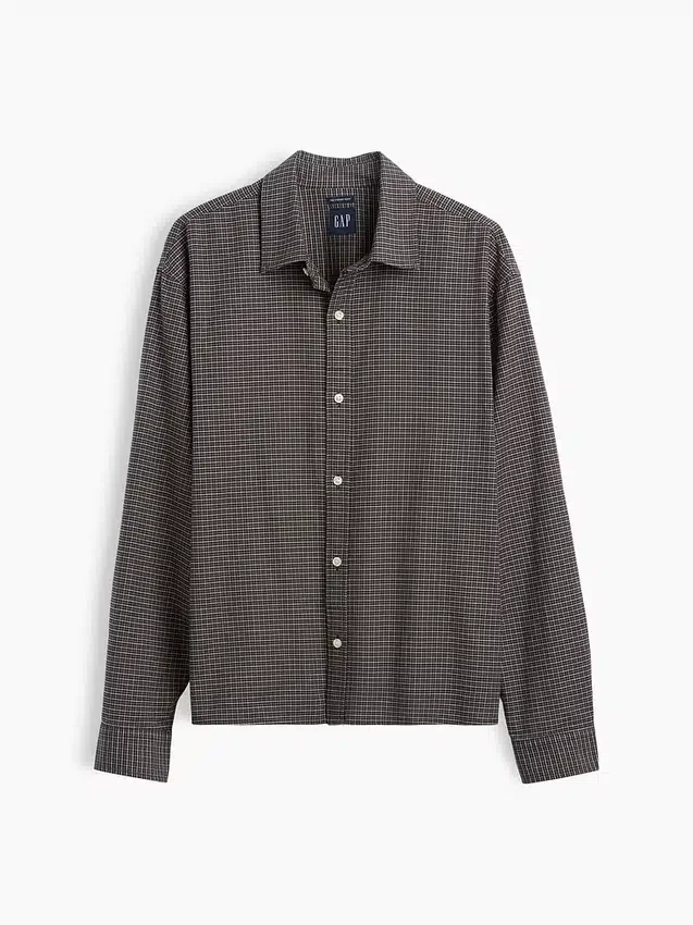 Camisas Oxford de corte relajado y largo corto con dobladillo recto