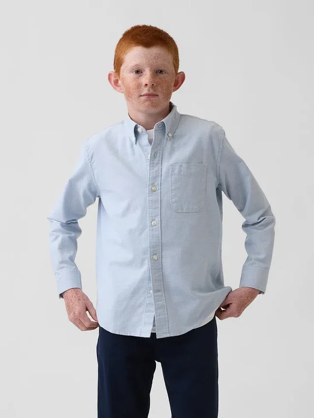 Camisas Oxford de uniforme para niños