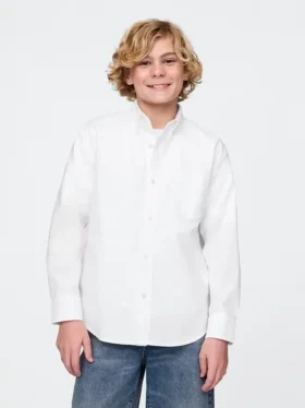 Camisas Oxford holgadas para uniforme infantil