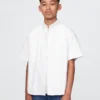 Camisas Oxford holgadas para uniforme infantil