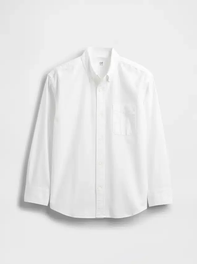 Camisas Oxford holgadas para uniforme infantil