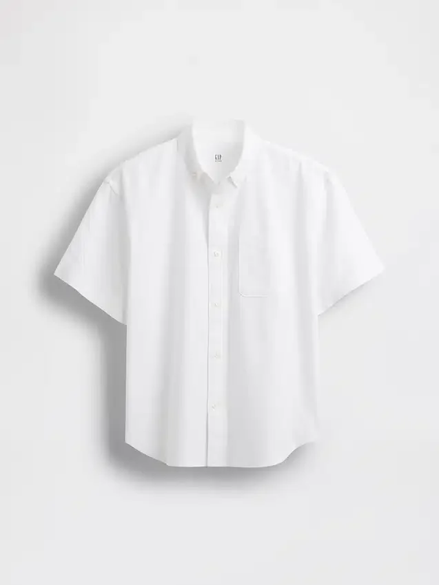 Camisas Oxford holgadas para uniforme infantil