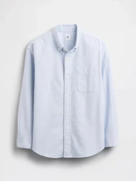 Camisas Oxford holgadas para uniforme infantil