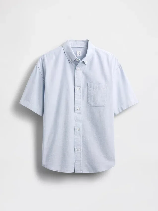 Camisas Oxford holgadas para uniforme infantil