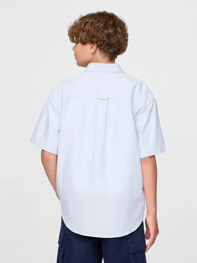 Camisas Oxford holgadas para uniforme infantil