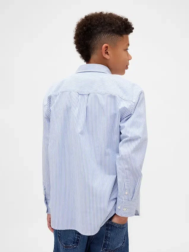 Camisas Oxford holgadas para uniforme infantil