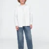 Camisas Oxford holgadas para uniforme infantil