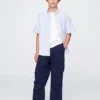 Camisas Oxford holgadas para uniforme infantil