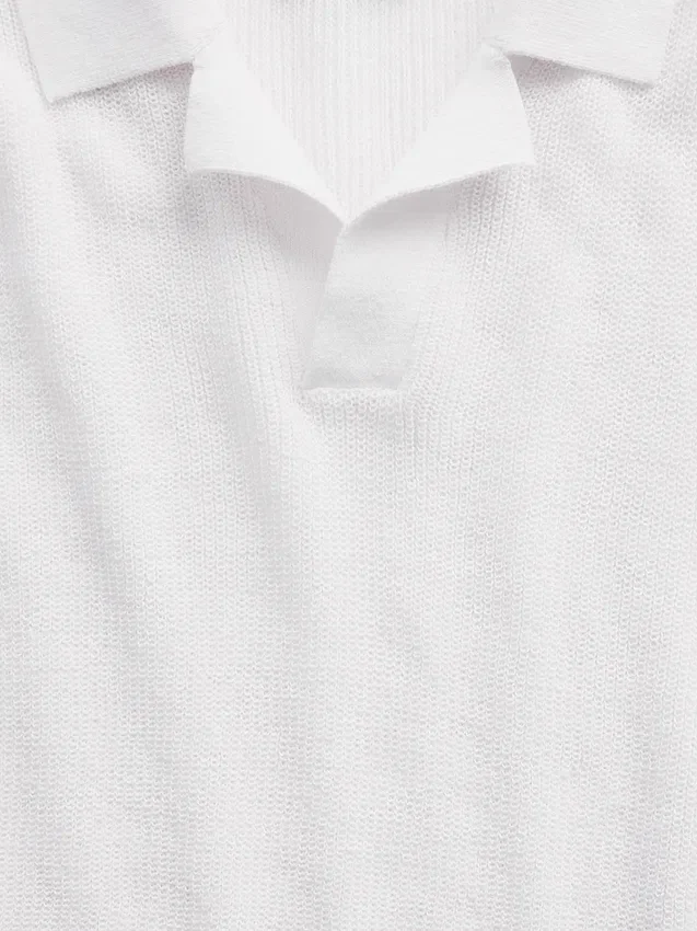 Camisas polo tipo camp de mezcla de lino