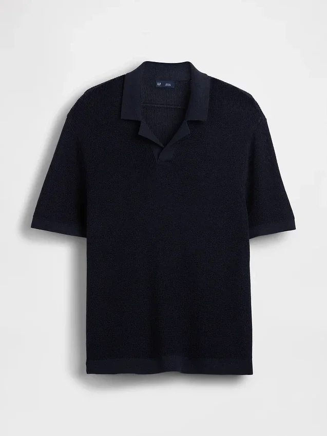 Camisas polo tipo camp de mezcla de lino