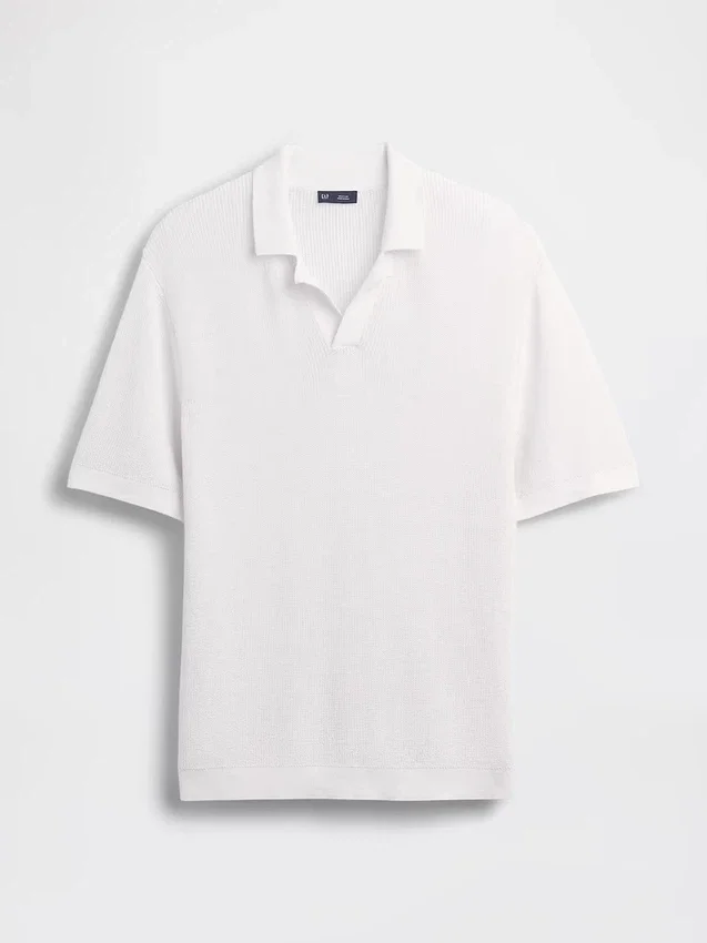 Camisas polo tipo camp de mezcla de lino