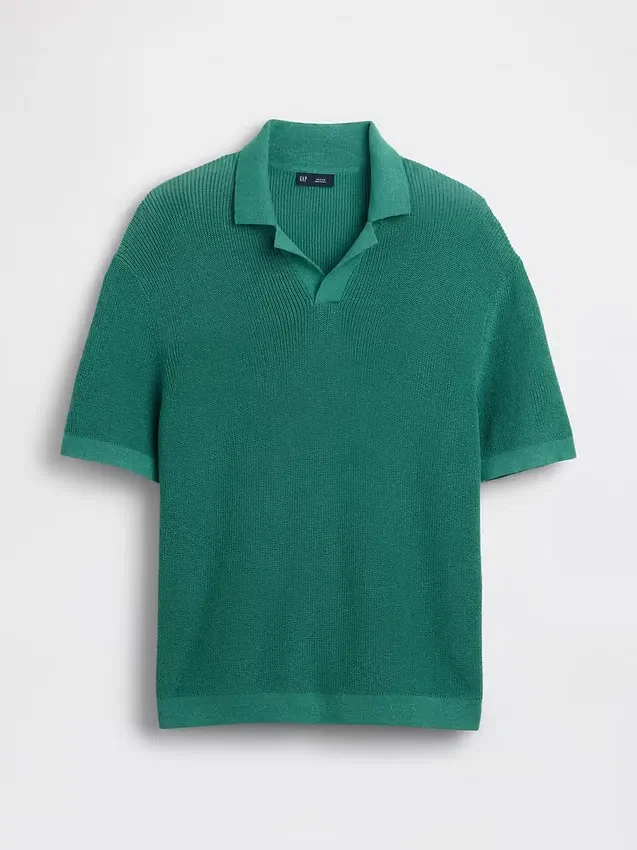 Camisas polo tipo camp de mezcla de lino