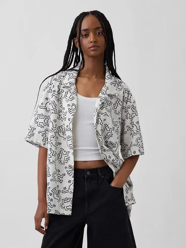 Camisas texturizadas de Keith Haring