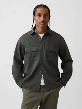 Camisas utilitarias holgadas de mezclilla ultrasuaves