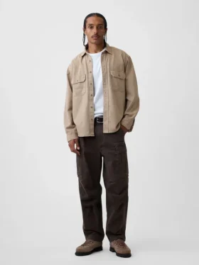 Camisas utilitarias holgadas de mezclilla ultrasuaves