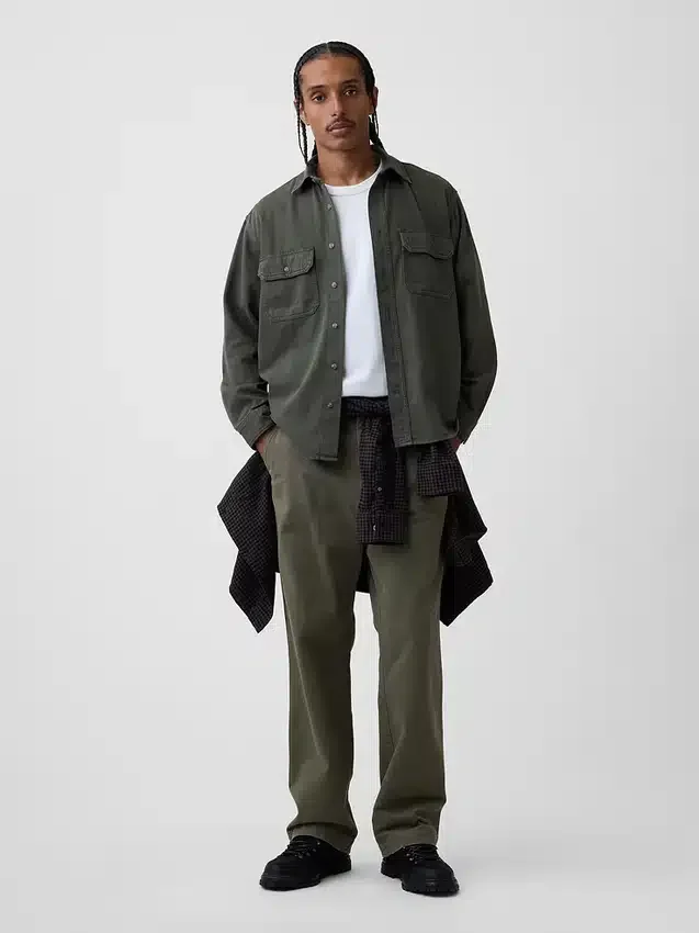 Camisas utilitarias holgadas de mezclilla ultrasuaves