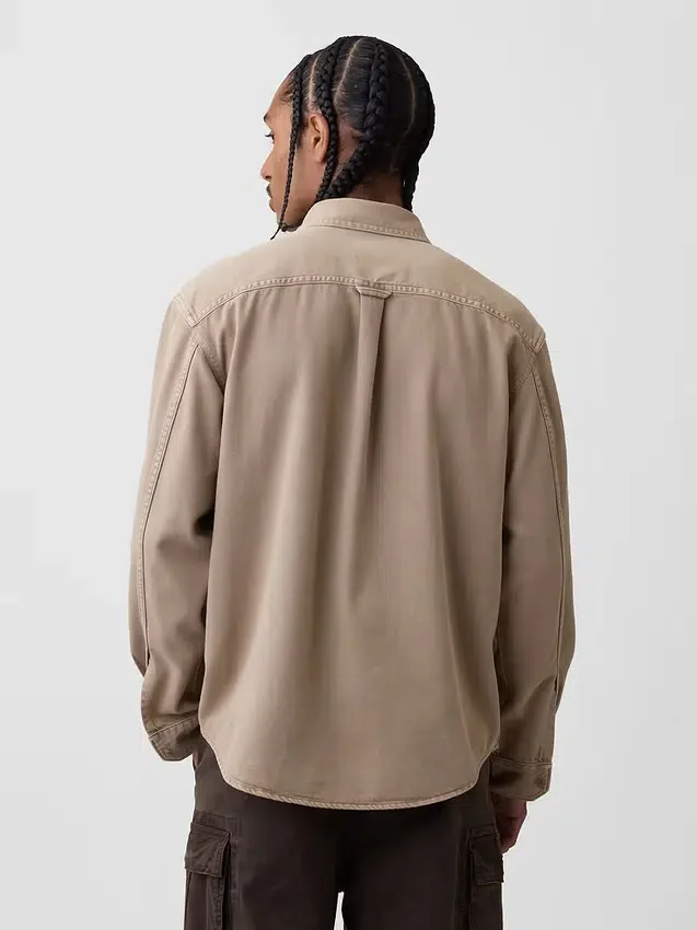 Camisas utilitarias holgadas de mezclilla ultrasuaves