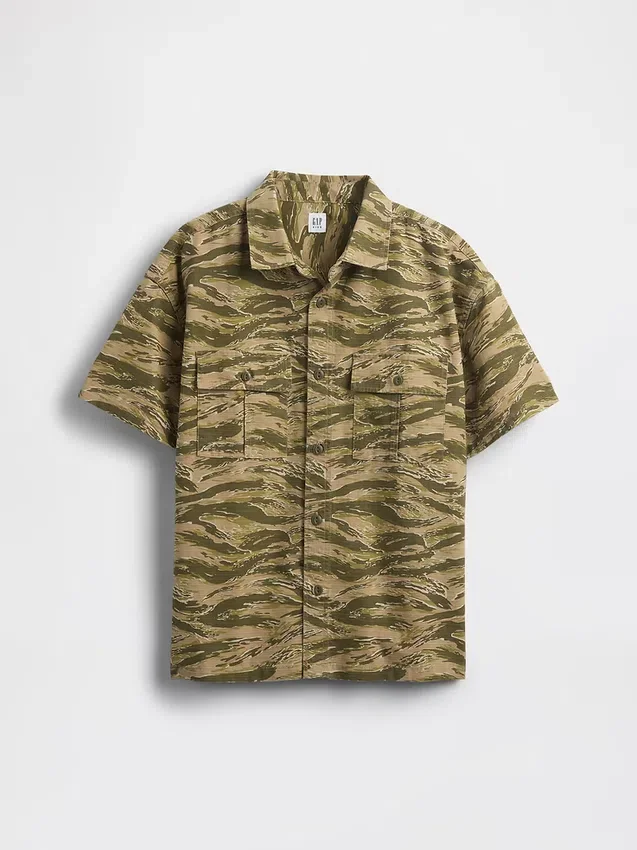 Camisas utilitarias para niños de tela ripstop