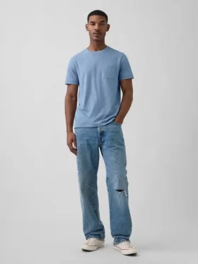 Camiseña con bolsillo de algodón orgánico para adultos