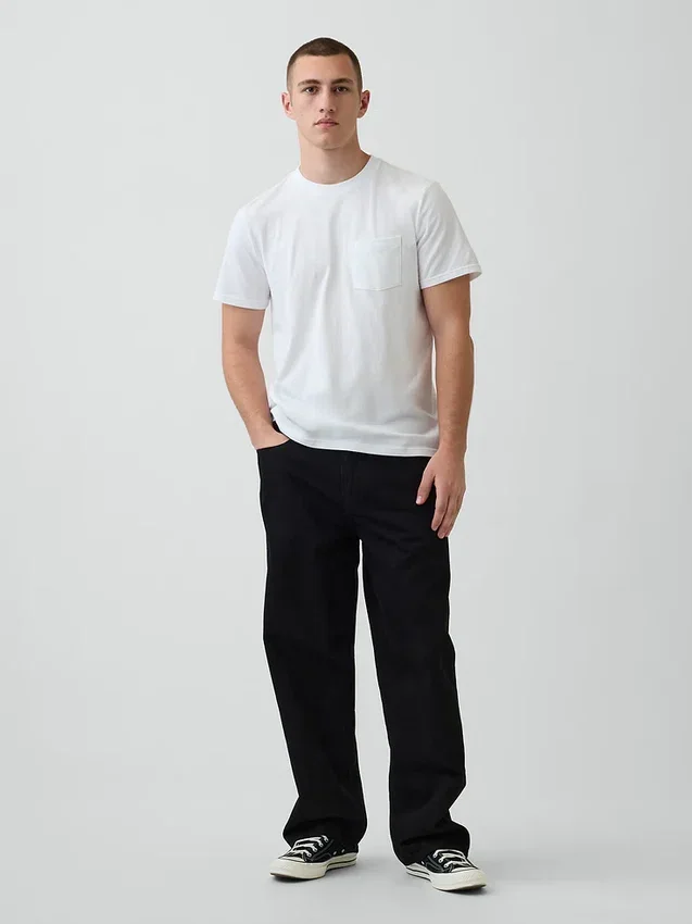 Camiseña con bolsillo de algodón orgánico para adultos