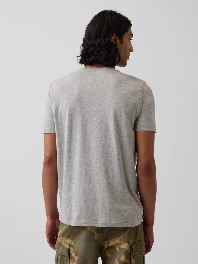 Camiseña con bolsillo de algodón orgánico para adultos