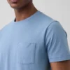 Camiseña con bolsillo de algodón orgánico para adultos