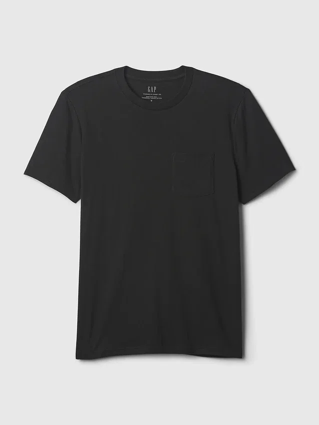 Camiseña con bolsillo de algodón orgánico para adultos