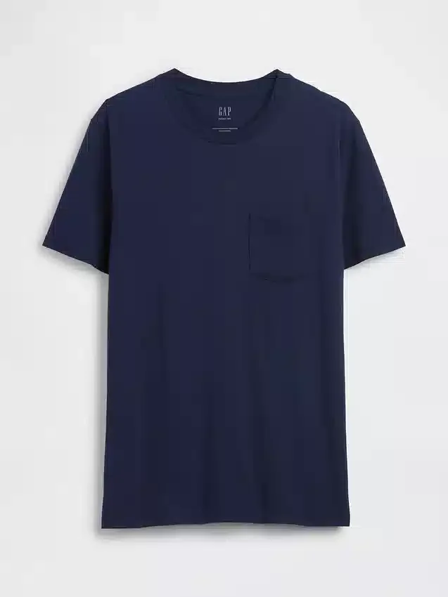 Camiseña con bolsillo de algodón orgánico para adultos