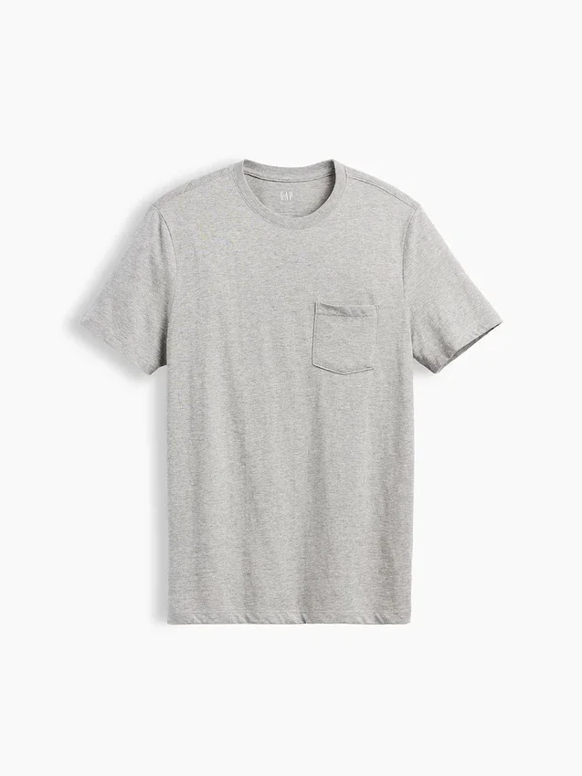 Camiseña con bolsillo de algodón orgánico para adultos