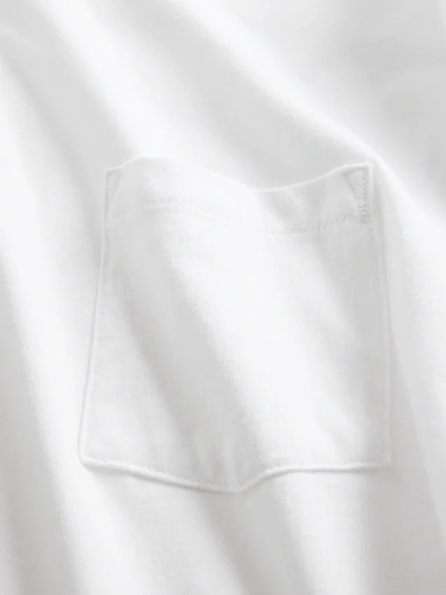 Camiseña con bolsillo de algodón orgánico para adultos