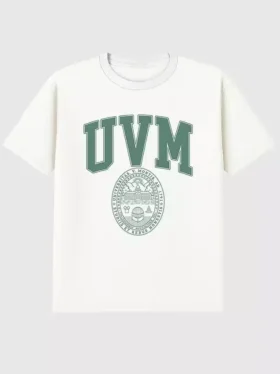 Camiseña con diseño del escudo de la Universidad de Vermont