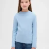 Camiseña de cuello alto acanalado para niños