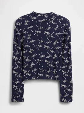 Camiseña de cuello alto acanalado para niños