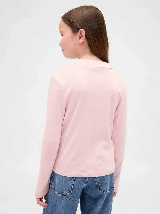 Camiseña de cuello alto acanalado para niños