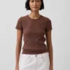 Camiseña de cuello redondo con punto pointelle