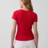 Camiseña de cuello redondo con punto pointelle