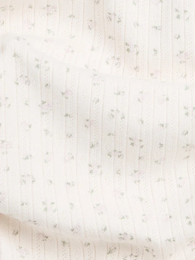 Camiseña de cuello redondo con punto pointelle