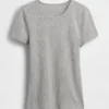 Camiseña de cuello redondo con punto pointelle